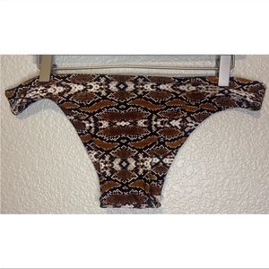 Fused Hawaii Snakskin Swim Bikini Bottoms‎ Size Medium